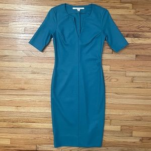DVF Teal Wool Dress